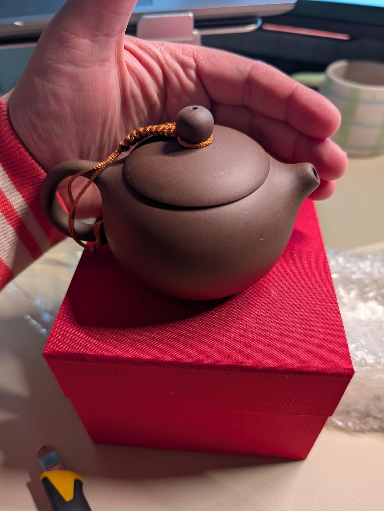 Chinese Yixing Zini Clay Xishi Teapot, 6oz/180cc Genuine Zisha Kungfu tea customer photo 2