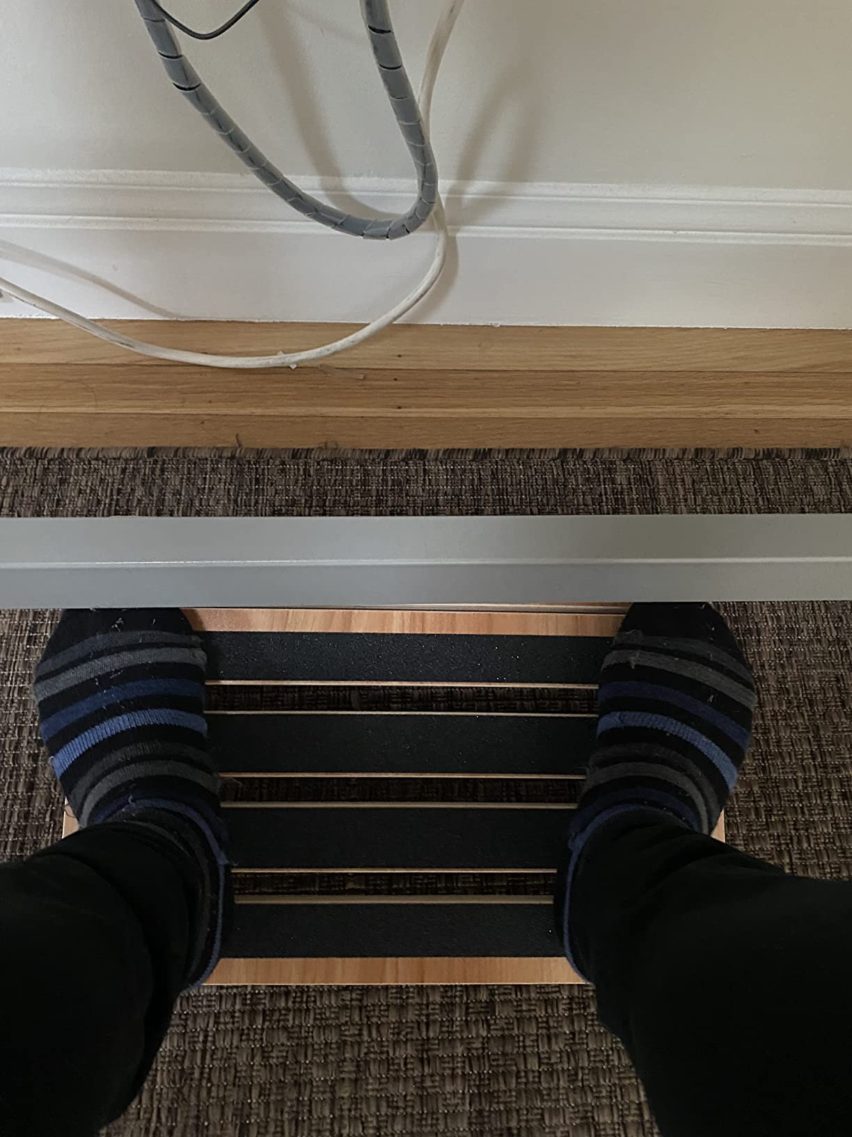 StrongTek Under-Desk Footrest, 4.5 in High, Non-Slip, 300 lb, Office Use | Improve Posture, Non-Slip Feet, Ergonomic, Sitting and Standing Desk Support, Calf Stretching customer photo 2