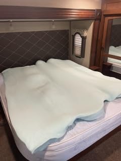Serta ThermaGel Cooling, Pressure-Relieving Memory Foam Mattress Topper, 3 Inch, Queen | ThermaGel cooling, deep pressure relief, CertiPUR-US, made in USA customer photo 2