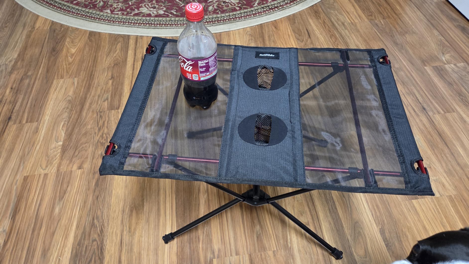 Naturehike FT07 Ultralight Camping Table, 1.6 LBS Portable Backpacking Table with Carry Bag & Cup Holder, Folding Mesh Camp Table for Camping Picnic Beach Fishing customer photo 1