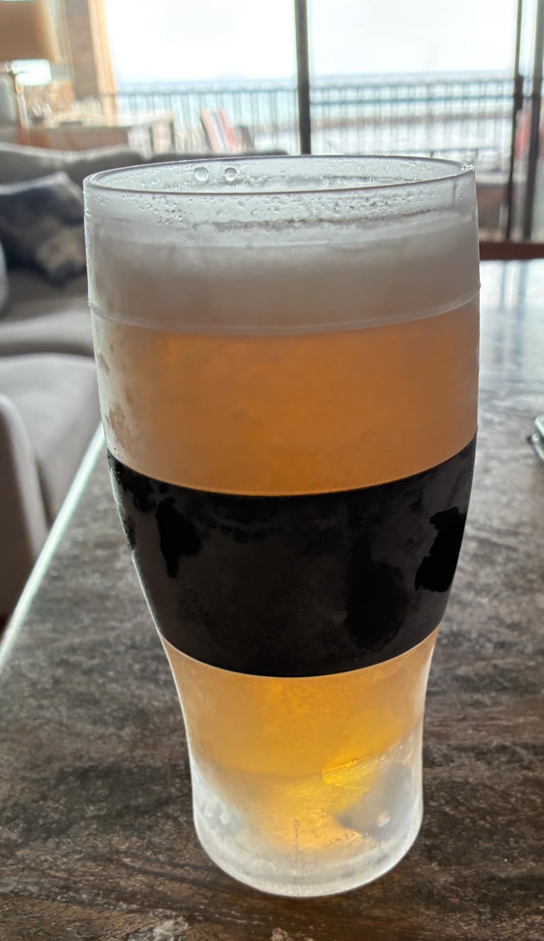 Host FREEZE Beer Glasses, Frozen Beer Mugs, Freezable Pint Glass Set, Insulated Pint Glass to Keep Your Drinks Cold, Double Walled Insulated Glasses, Tumbler for Iced Coffee, 16oz, Set of 2, Black customer photo 1