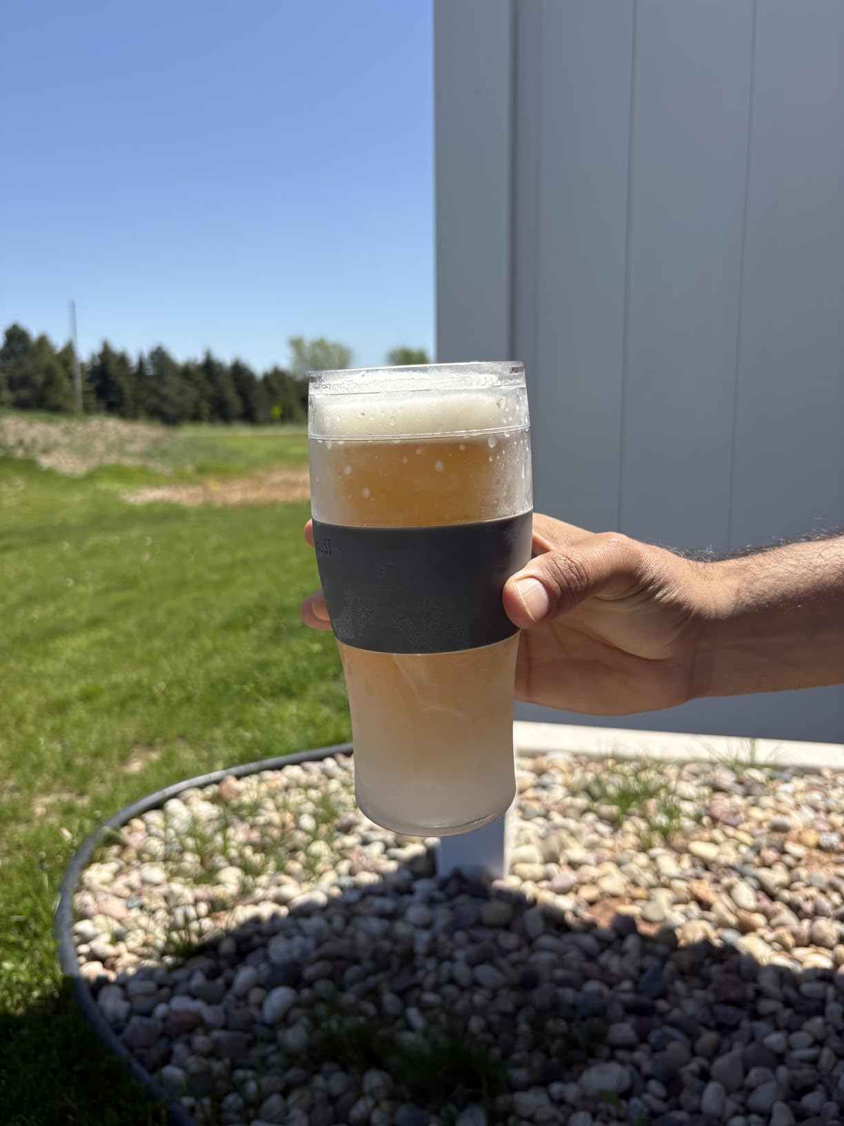 Host FREEZE Beer Glasses, Frozen Beer Mugs, Freezable Pint Glass Set, Insulated Pint Glass to Keep Your Drinks Cold, Double Walled Insulated Glasses, Tumbler for Iced Coffee, 16oz, Set of 2, Black customer photo 2