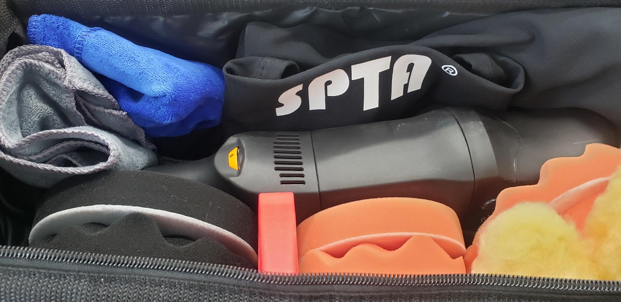 SPTA 5-Inch 125mm Dual Action Random Orbital Car Polisher, Car Detailing Kit, 4 x 5 inch & 4 x 6 inch Polishing Pads, Packing Bag (DAPSET-US) customer photo 2