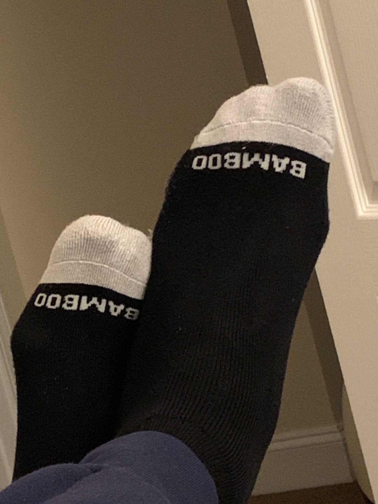 Premium Bamboo Rayon Crew Work Socks - Moisture Wicking, Odor Eliminating Crew Socks for Men customer photo 1