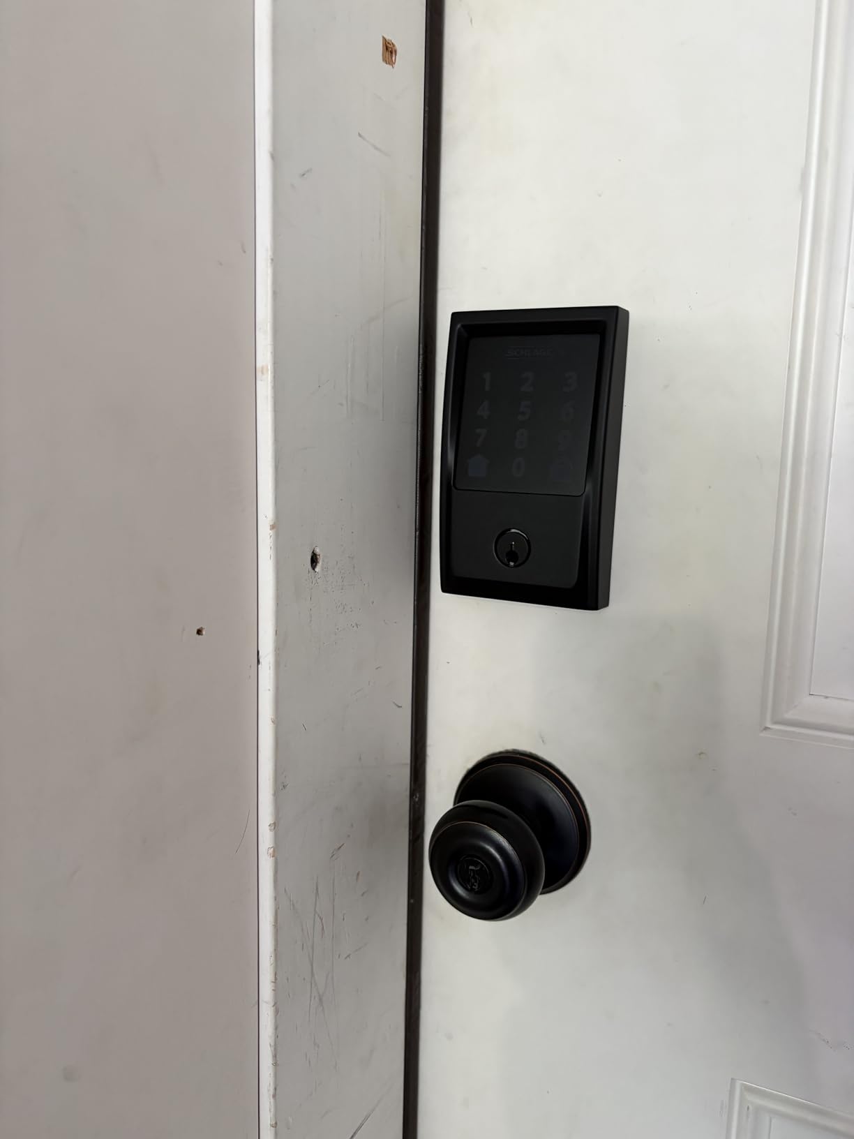 Schlage Encode Smart WiFi Deadbolt Lock with Greenwich Trim, Bright Chrome | Keyless entry door lock, Touchscreen keypad, App control, Alexa, Google Home, Ring & Airbnb compatible, Certified security customer photo 2