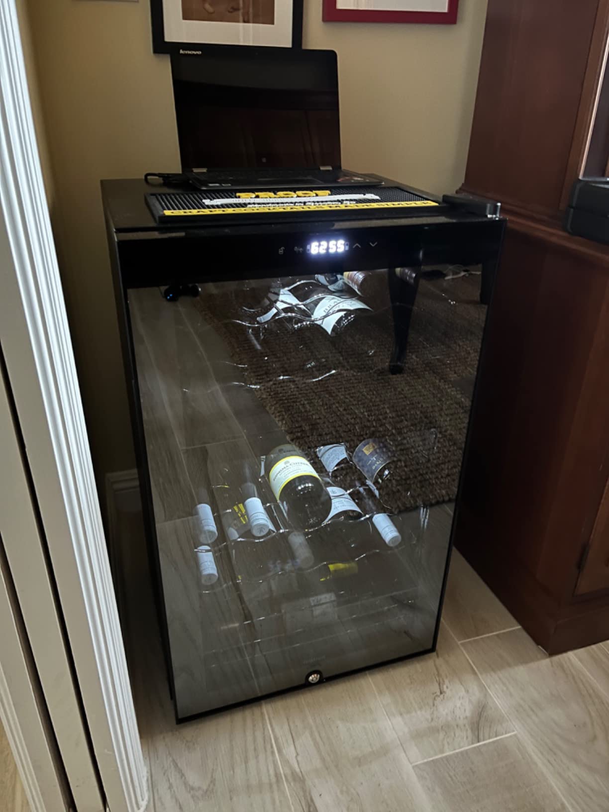 Ivation 33 Bottle Dual Zone Wine Cooler Refrigerator w/Lock | Large Freestanding Wine Cellar For Red, White, Champagne & Sparkling Wine | 41f-64f Digital Temperature Control Fridge Stainless Steel customer photo 2
