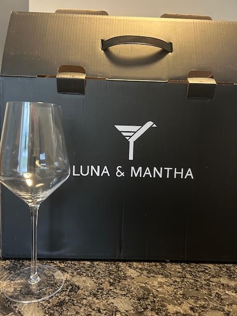 OJA Wine Glasses Set, Crystal Red Hand Blown Wine Glass, Set of 4, 15 oz | Long Stem, Thin Rim, Premium, Perfect for Red or White, Daily Use, Unique Wedding Anniversary or Birthday Gift customer photo 2