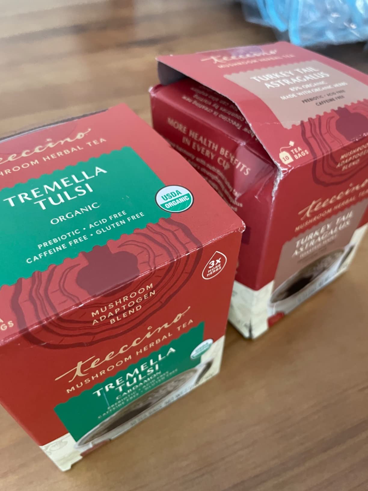 Teeccino Turkey Tail Astragalus - Toasted Maple - Caffeine Free Mushroom Adaptogenic Herbal Tea, 3x More Herbs than Regular Tea Bags, Lightly Sweet from Dates & Figs, Chicory Prebiotic - 10 Tea Bags customer photo 1