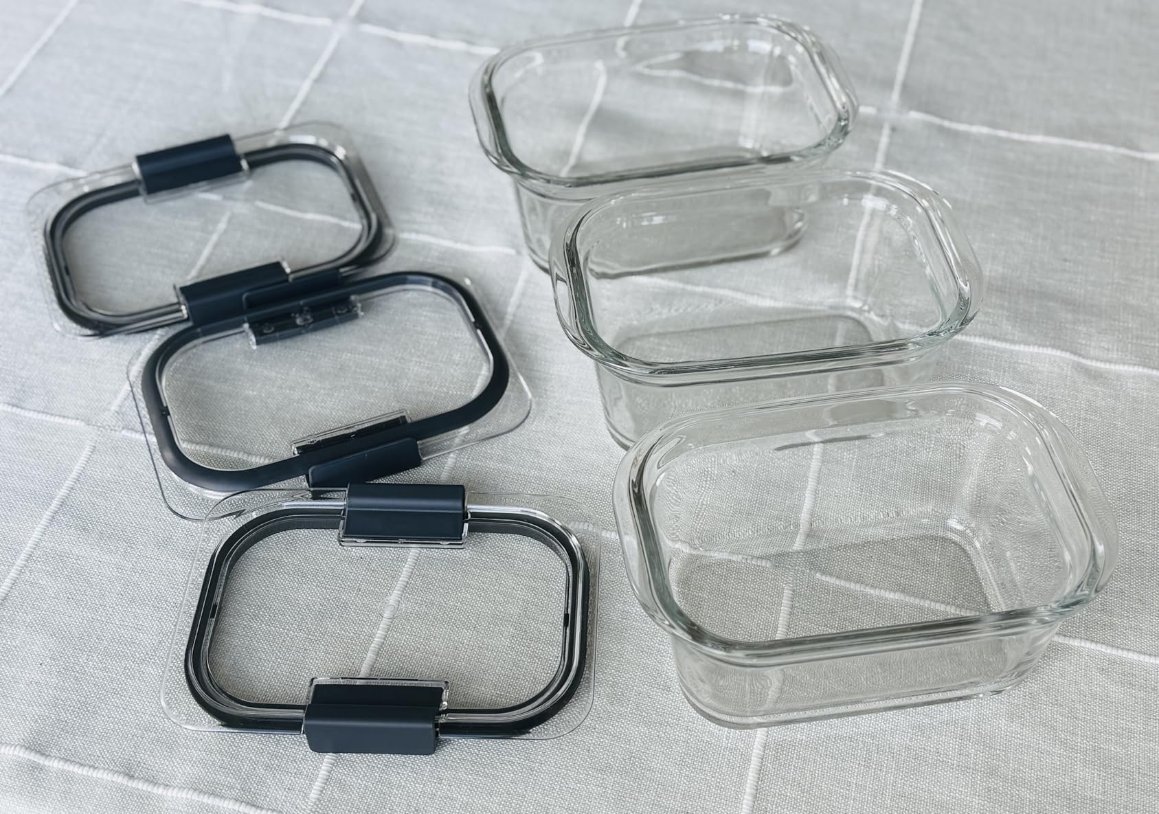Rubbermaid Brilliance Glass Food Storage Containers, Assorted Sizes, Set of 9, BPA-Free, Leak-Proof, Clear customer photo 1