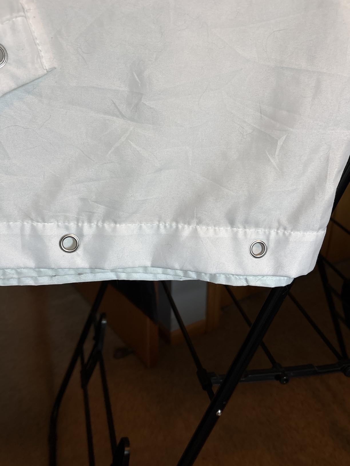 ALYVIA SPRING Waterproof Fabric Shower Curtain or Liner White, 72x72 | 3 Magnets, Soft Cloth & Hotel Quality, Machine Washable, Light-Weight, Standard Size customer photo 1