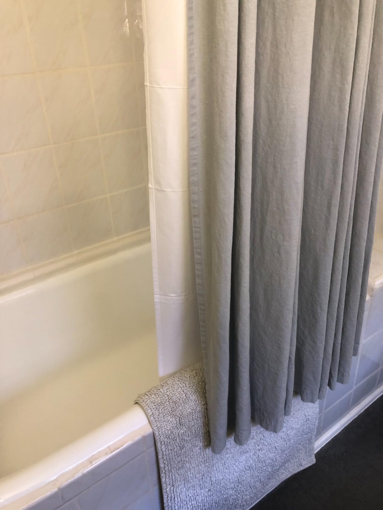 ALYVIA SPRING Waterproof Fabric Shower Curtain or Liner White, 72x72 | 3 Magnets, Soft Cloth & Hotel Quality, Machine Washable, Light-Weight, Standard Size customer photo 2