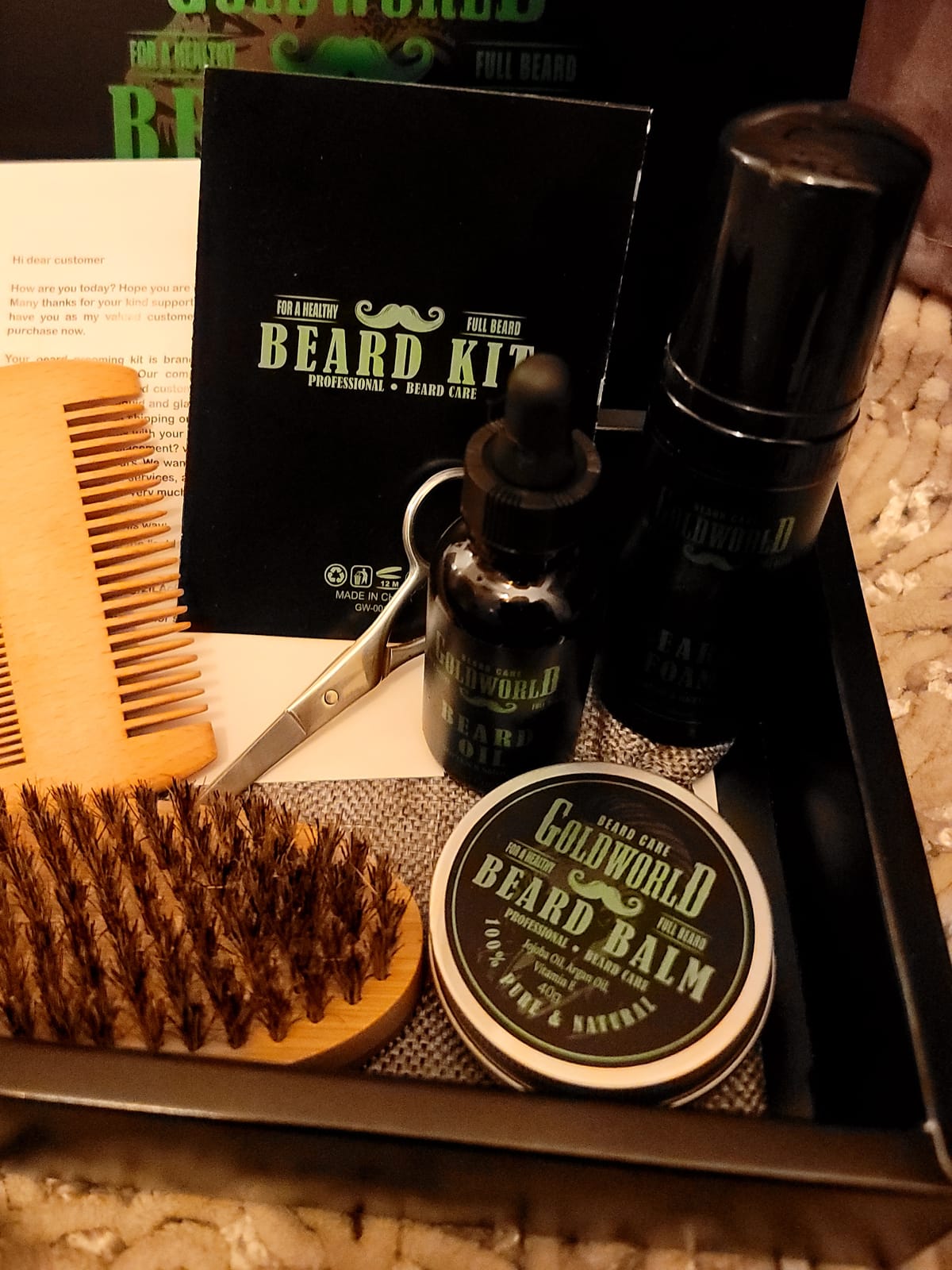 Beard Kit w/Natural Ingredients Beard Oil,Balm,Comb,Scissor | Guide e-Book,Christmas Stocking Stuffers Gifts Ideas for Men Him Dad Boyfriend Husband Mens customer photo 1