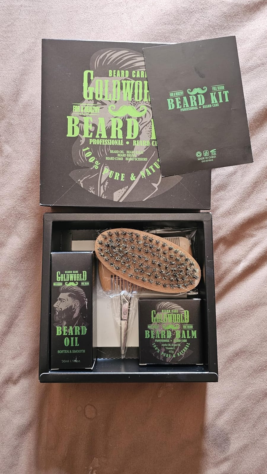 Beard Kit w/Natural Ingredients Beard Oil,Balm,Comb,Scissor | Guide e-Book,Christmas Stocking Stuffers Gifts Ideas for Men Him Dad Boyfriend Husband Mens customer photo 2