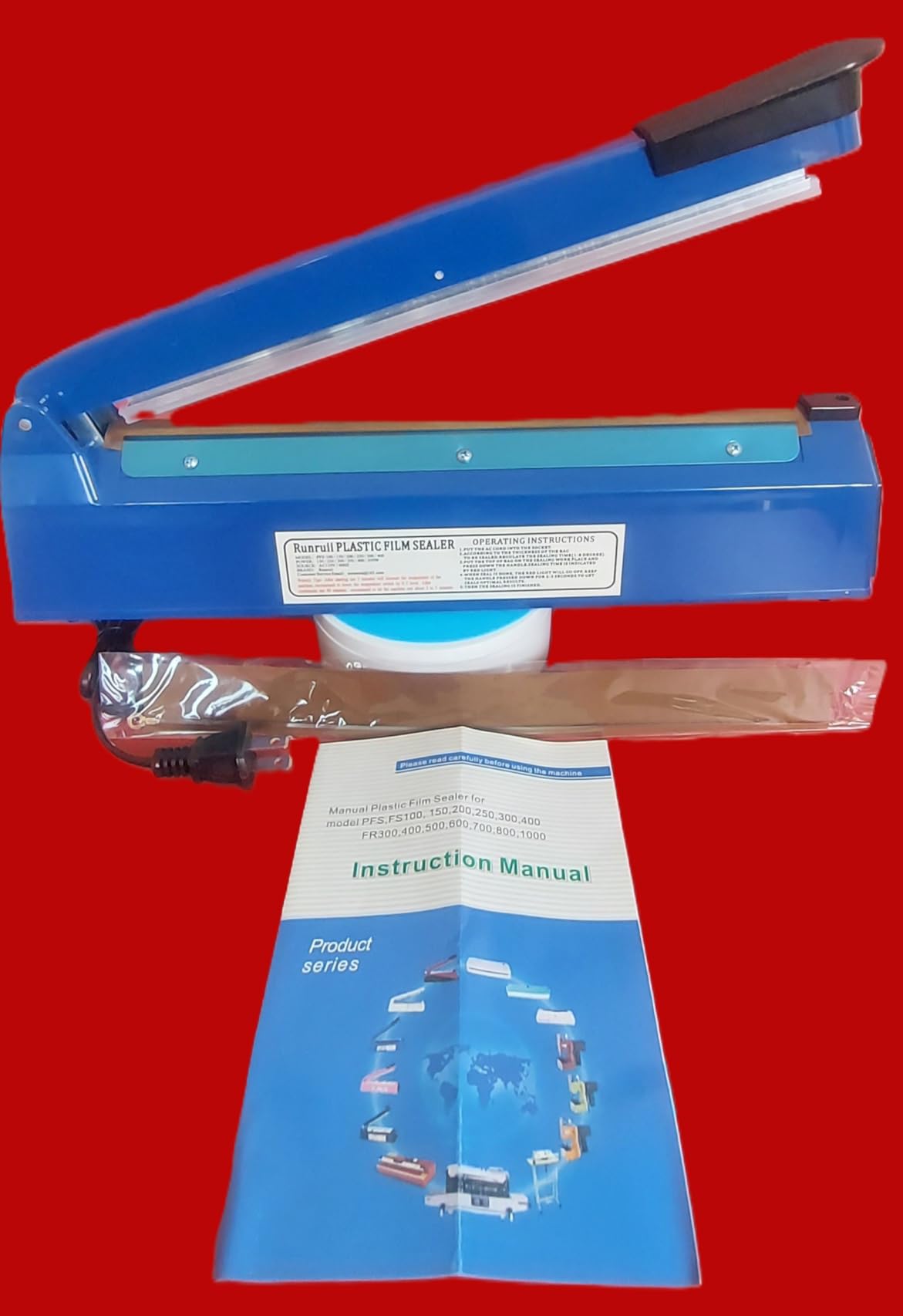 Impulse Heat Sealer Manual Bags Sealer Heat Sealing Machine 12 Inch Impulse Sealer Machine for Plastic Bags PE PP Bags with Extra Replace Element Grip customer photo 2