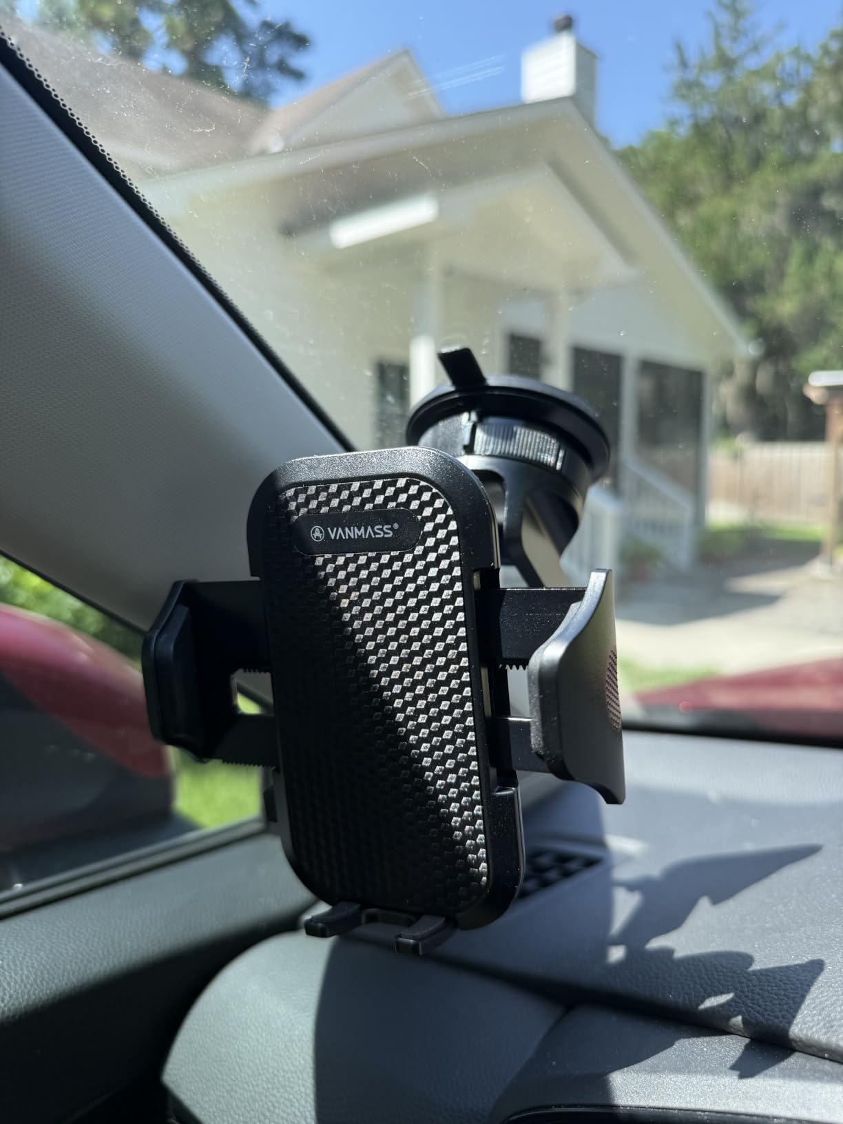 [True Military-Grade] Car Phone Holder VANMASS [Upgraded Strongest Suction&Clip] Cell Phone Mount for Dashboard Windshield Vent Kit, Truck Cradle Stand for iPhone 17 Pro Max 16 15 14 Android, Ink Black customer photo 2
