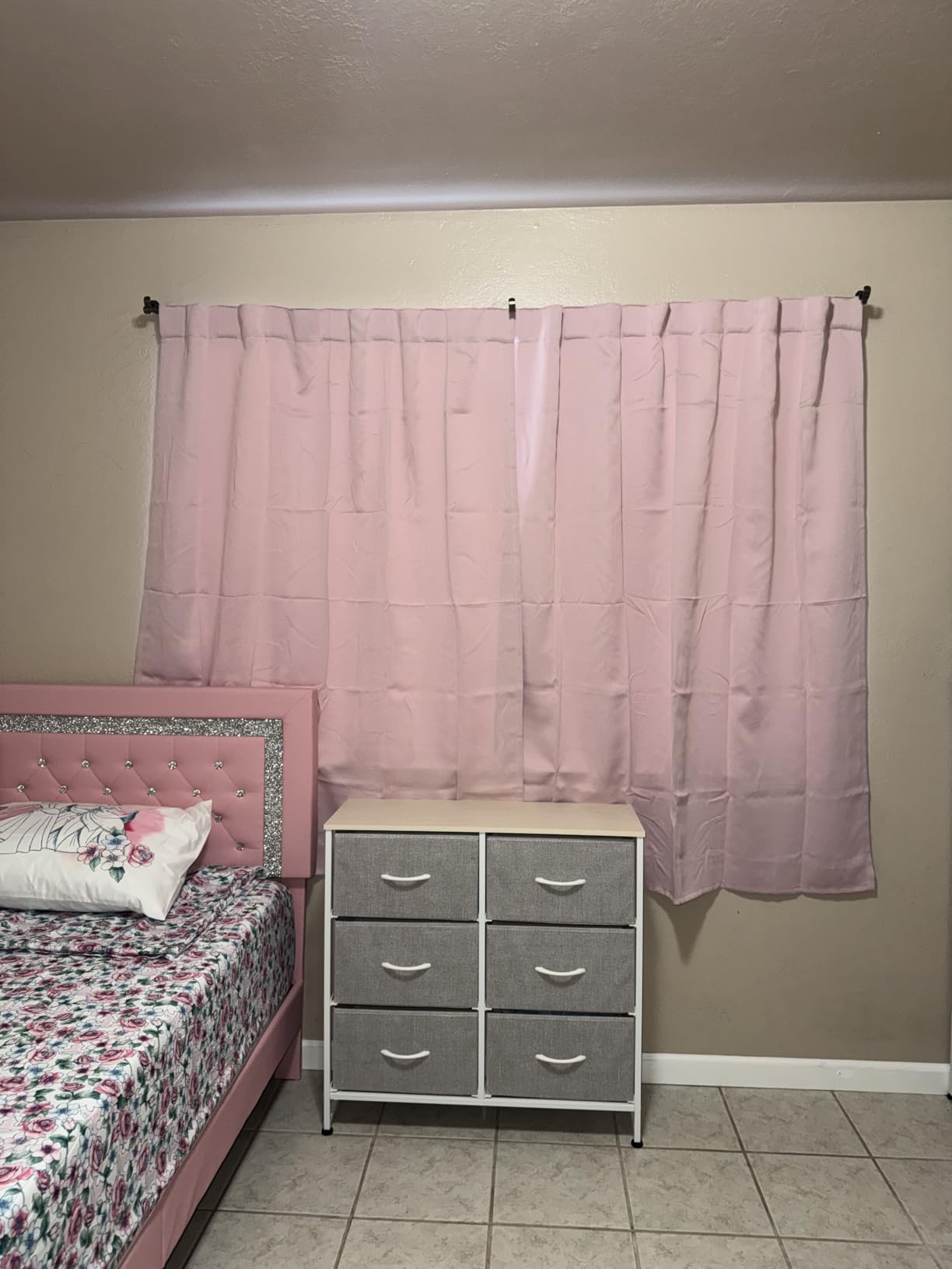 BGment Pink Blackout Curtains for Girls Room 2 Panels Set, Kids Curtains for Baby Nursery Bedroom 63 Inch Length Thermal Insulated Soundproof Full Room Darkening Toddler Room, Each Panel 52 Inch Wide customer photo 2
