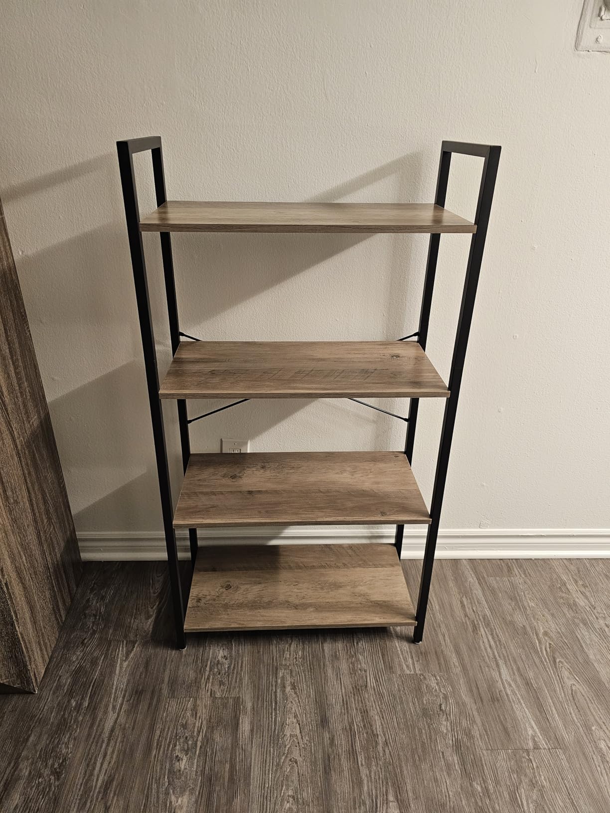 VASAGLE 6-Tier Bookshelf, Bookcase with Steel Frame, Book Shelf for Living Room, Home Office, Study, 11.8 x 26 x 73.2 Inches, Industrial Style, Rustic Brown and Ink Black ULLS062B01 customer photo 1