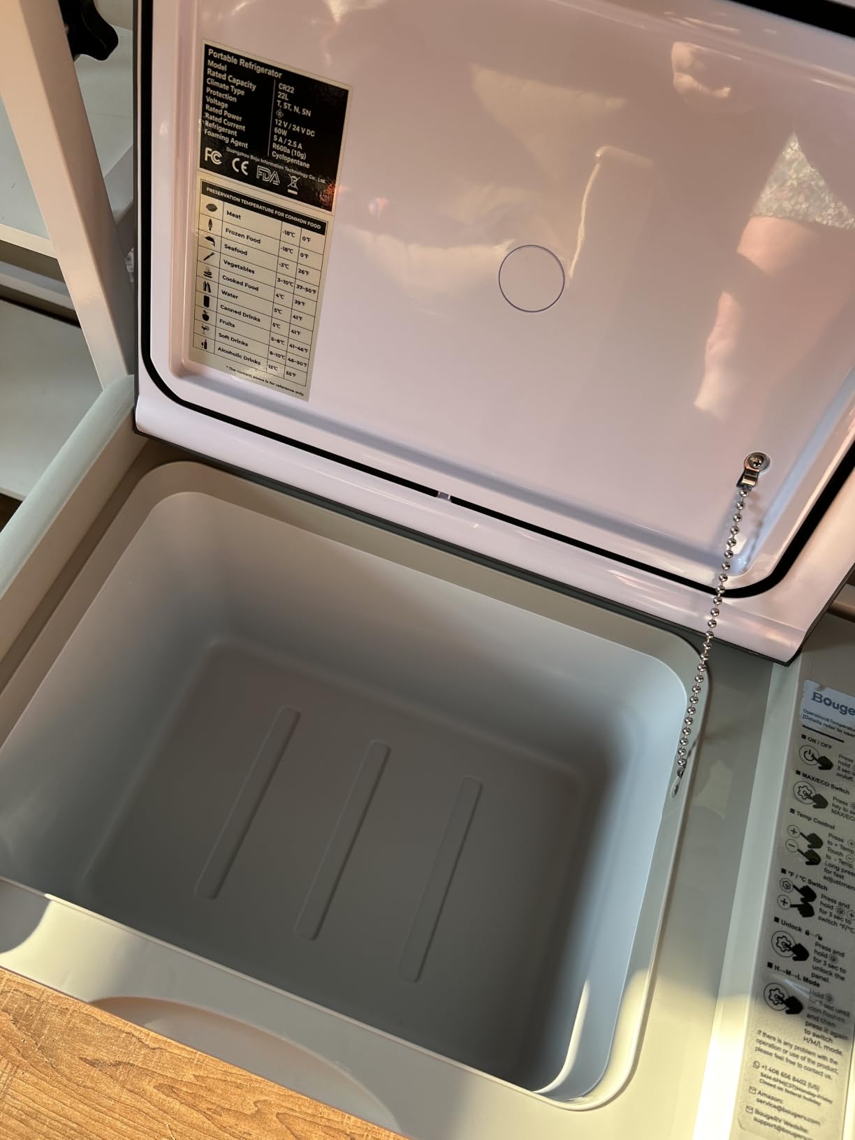 BougeRV 12V Refrigerator 23 Quart, -8℉~50℉ Portable Freezer for Car, Grey | No Ice Needed, Use as Fridge or Freezer, Fast 15-Min Cool to 32°F, 12/24V DC, 110V AC, Electric Cooler for Camping, Road Trip customer photo 2