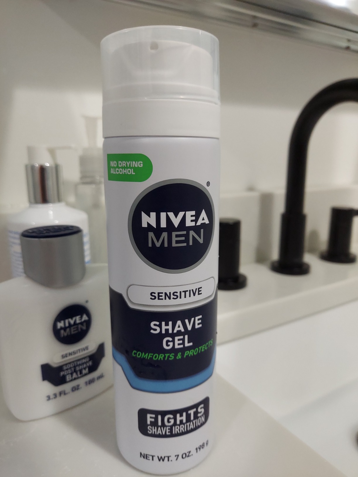 NIVEA MEN Sensitive Shaving Set for Men, Variety Pack, 2 Items - Sensitive Shave Gel and Soothing Post Shave Balm customer photo 1