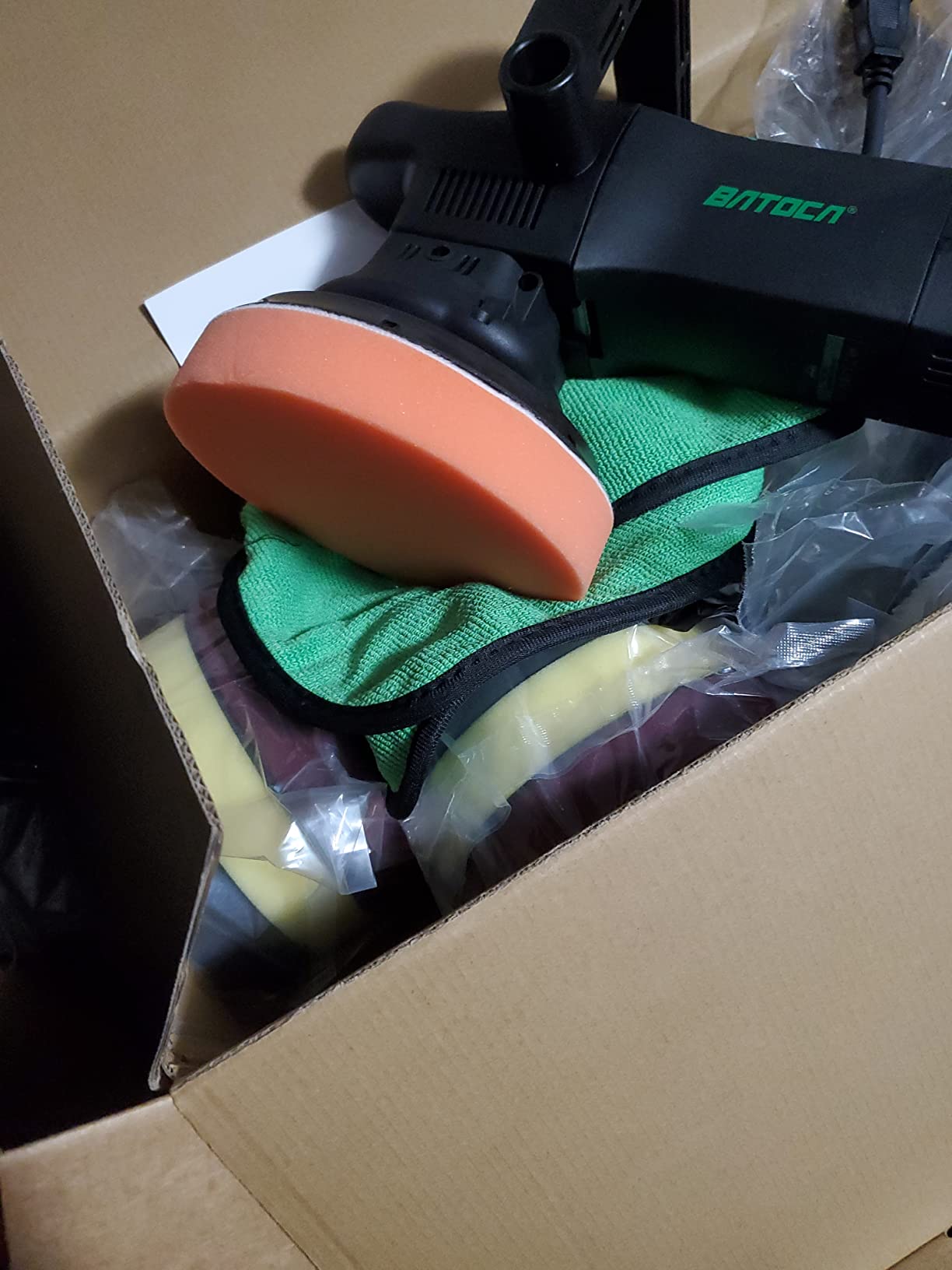 BATOCA 2026 New Dual Action Polisher, 15mm Random Orbital Car Buffer, 6 Variable Speeds (2500-5500RPM) 1100W DA Polisher with 5 inches Foam/Wool Pads, Polishing Bonnet for Polishing customer photo 2