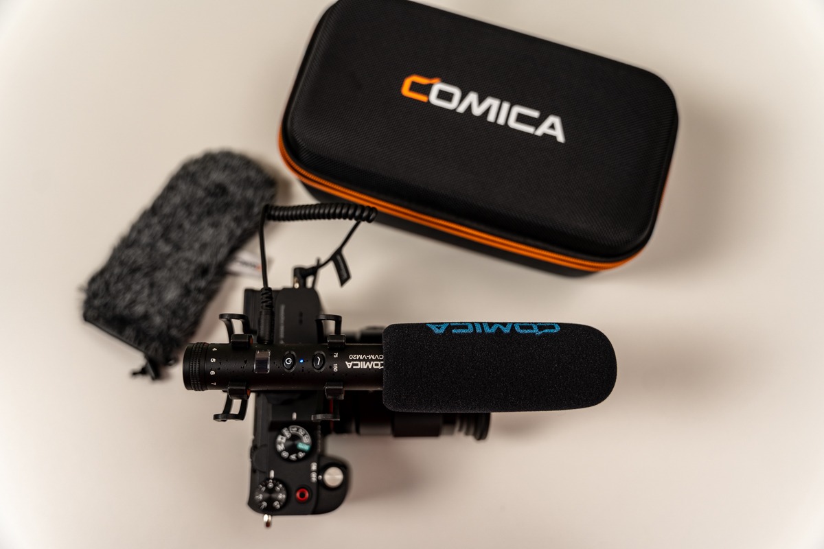 COMICA VM20 Shotgun Microphone for Camera, Super-Cardioid Camera Microphone with Rycote Shockmount, Windscreen, Wind Muff, OLED Power Display customer photo 1