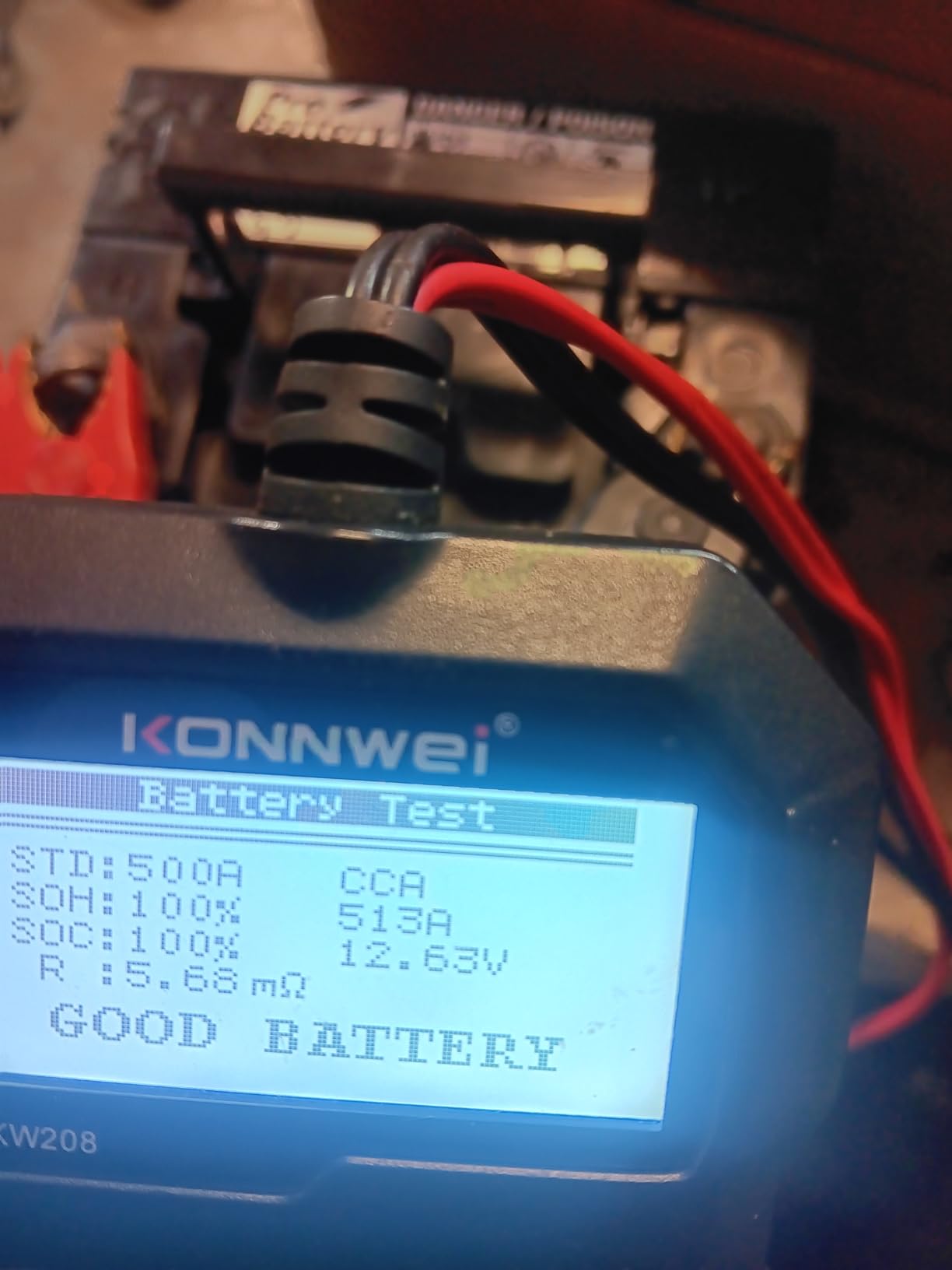 KONNWEI KW208 12V Car Battery Tester, Battery Load Tester Automotive 12V Alternator Starter Tester Digital Auto Battery Analyzer Charging Cranking System Tester for Car Truck Marine Motorcycle Boat customer photo 1