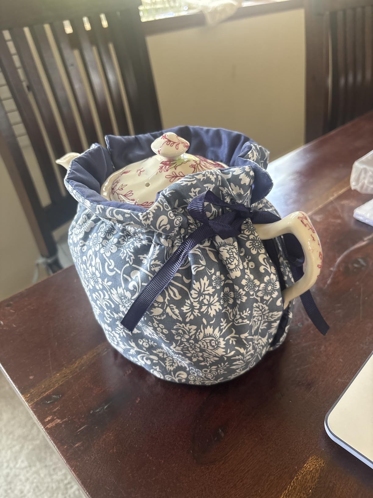 Tea Pot Cozies, Cotton Vintage Floral Teapot Dust Cover Tea Cosy, Kitchen Home Decorative Tea Pots Cozy with Insulation Pad for Housewife, Friend, Mom customer photo 2