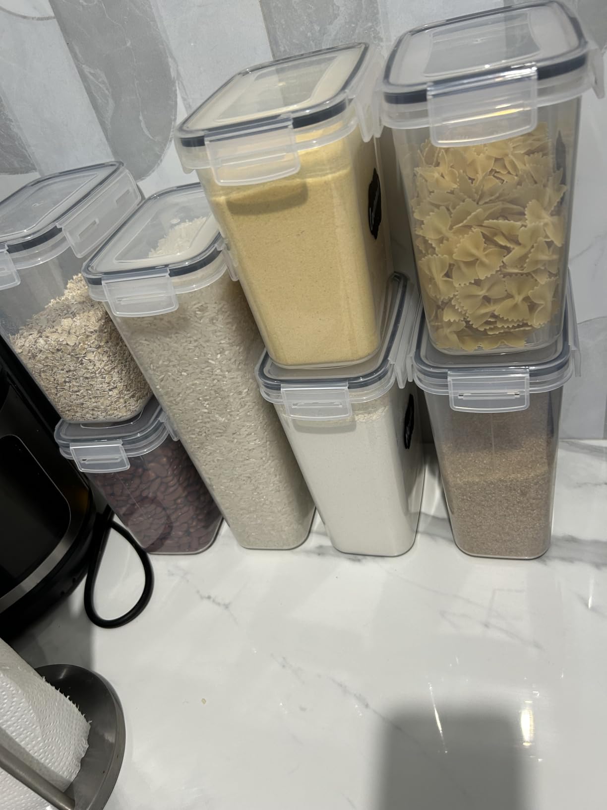 CHEFSTORY Airtight Food Storage Containers Set, 14 PCS Kitchen Storage Containers with Lids for Flour, Sugar and Cereal, Plastic Dry Food Canisters for Pantry Organization and Storage customer photo 2