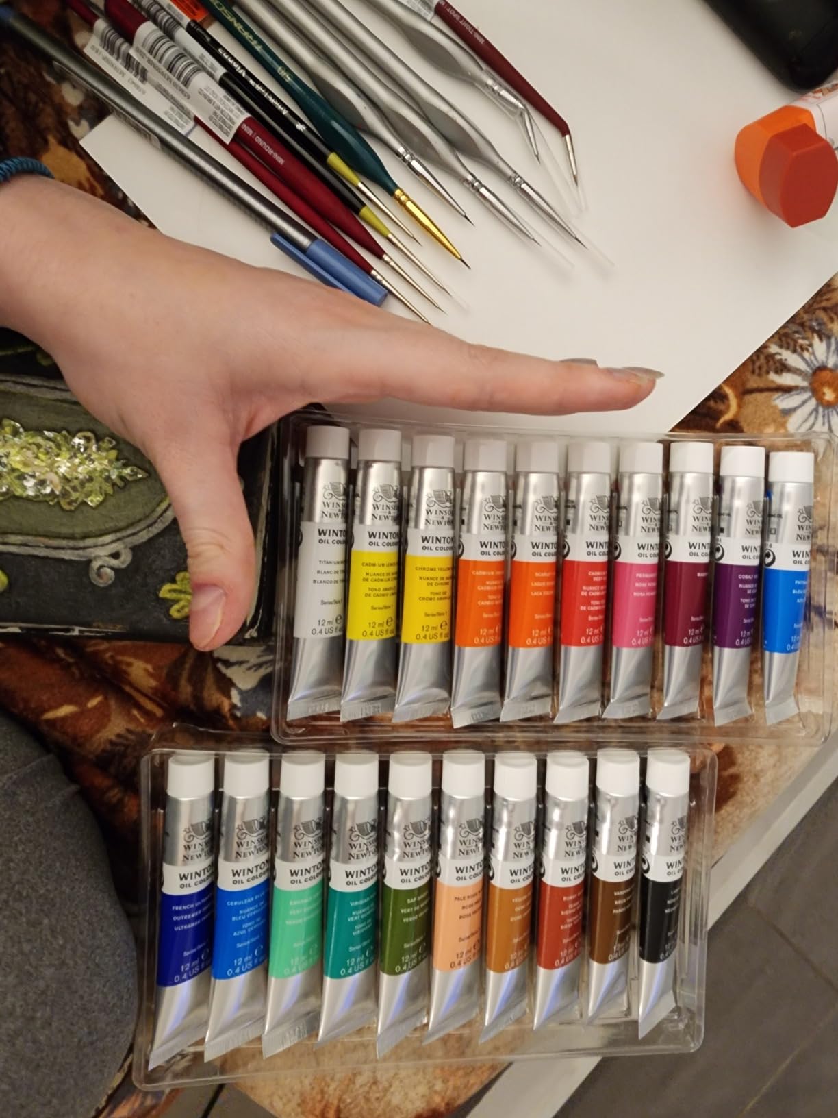 Winsor & Newton Winton Oil Color Paint Set, 20 x 12ml Tubes - Artist Pigments, Lightfast, Permanent customer photo 1