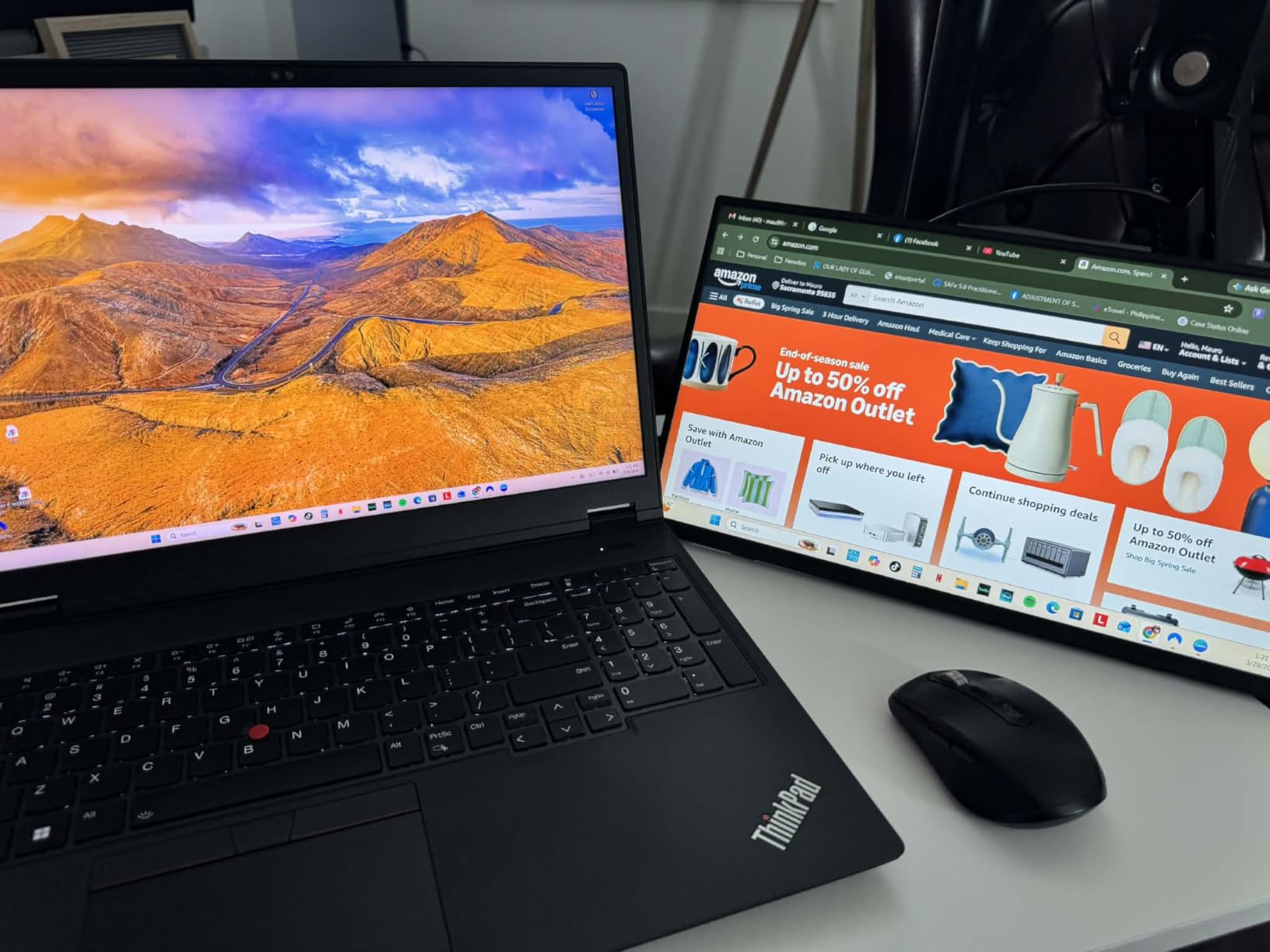UPERFECT True 4K Portable Monitor QLED, 15.6
