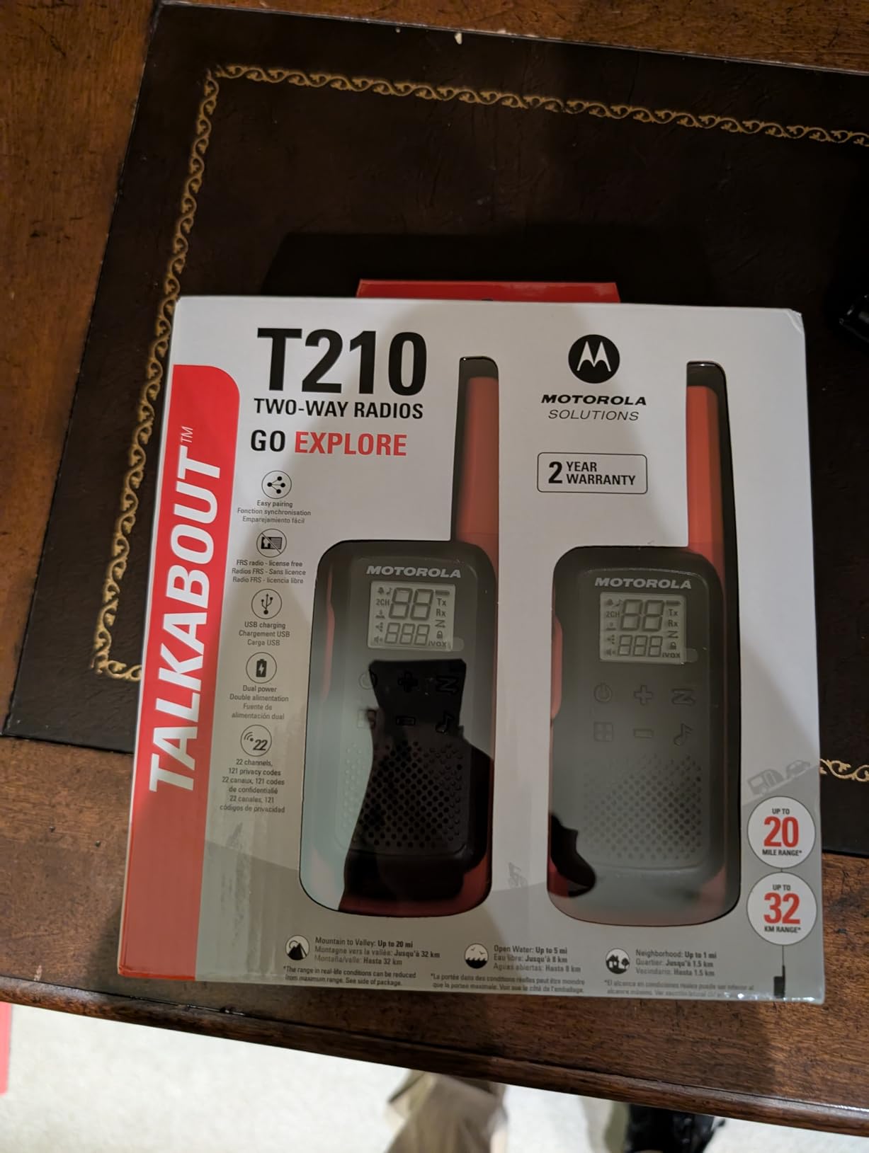 Motorola Solutions T210 Two-Way Radio Black W/Red Two-Pack customer photo 1