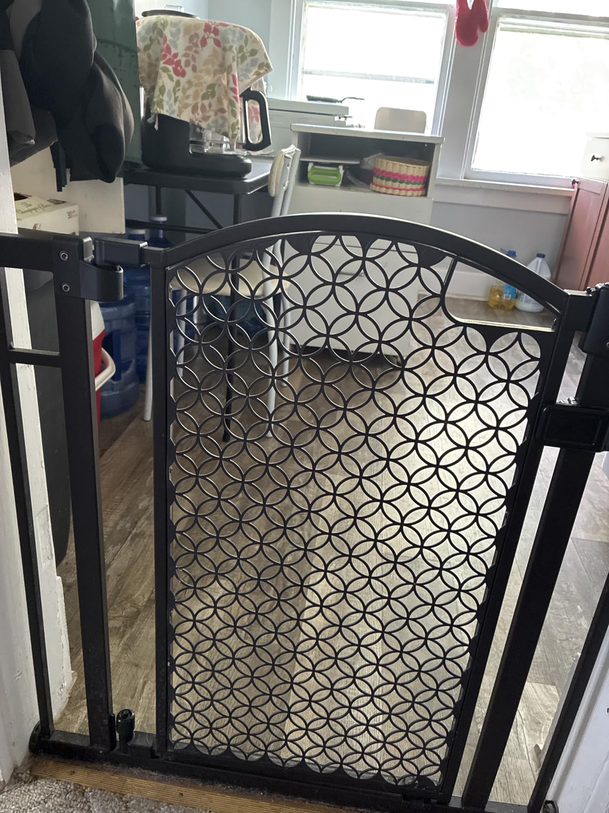 Ingenuity Multi-Use Decorative Extra Tall Walk-Thru Baby Gate, Fits Openings 28.5-48 Inch (Pack of 1), Black Metal, for Doorways and Stairways, 36' Tall Baby and Pet Gate customer photo 2