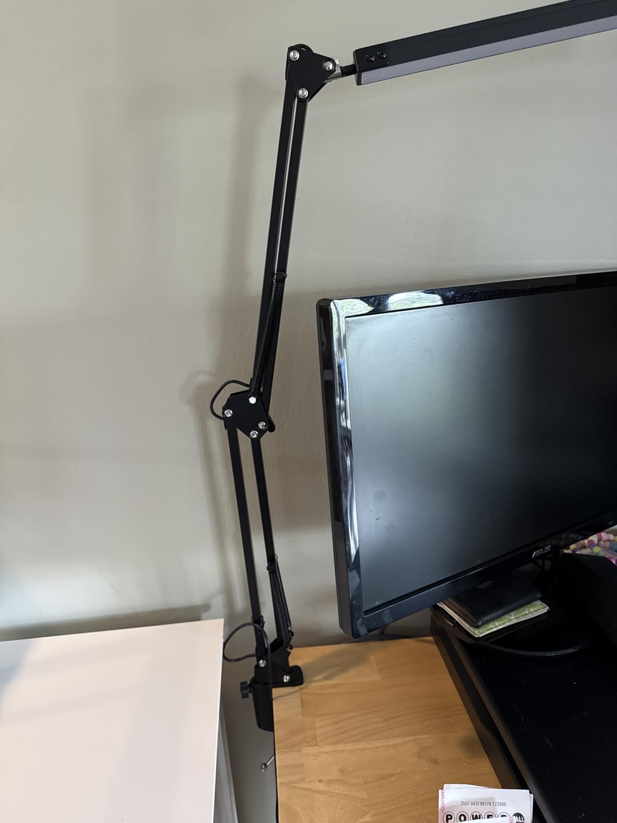 Upgrade Swing Arm LED Desk Lamp with Clamp, 80 LED Beads, 5 Color Modes & 11 Brightness Levels, 360° Adjustable Arm, Eye-Caring Light CRI95, Timer & Memory Function, for Office, Study, Crafting customer photo 2