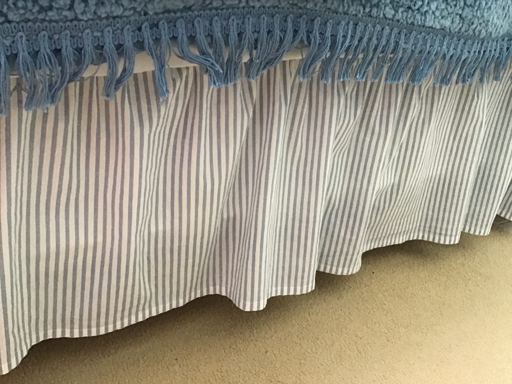 Laura Ashley - Queen Bedskirt, 100% Cotton Fabric, 14.5