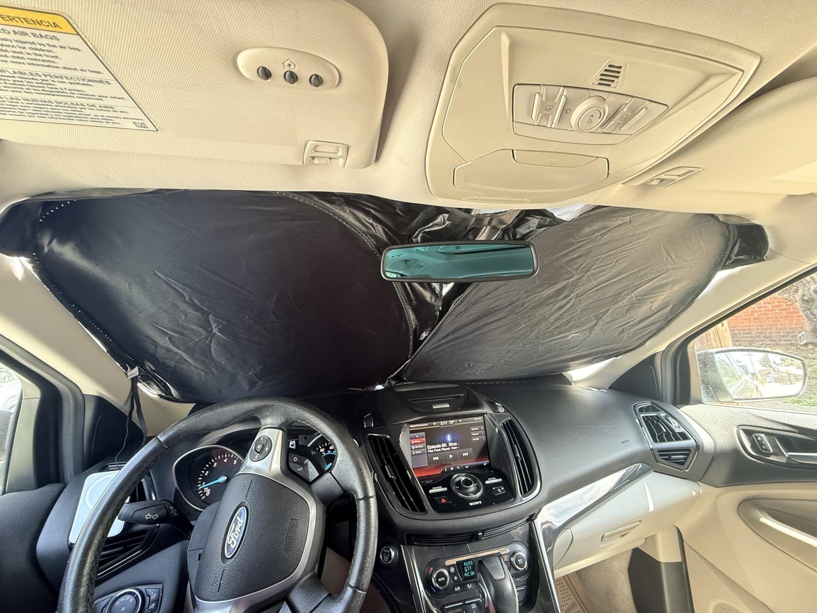 EcoNour Car Front Windshield Sun Shade, Foldable Window Shade for SUVs customer photo 2