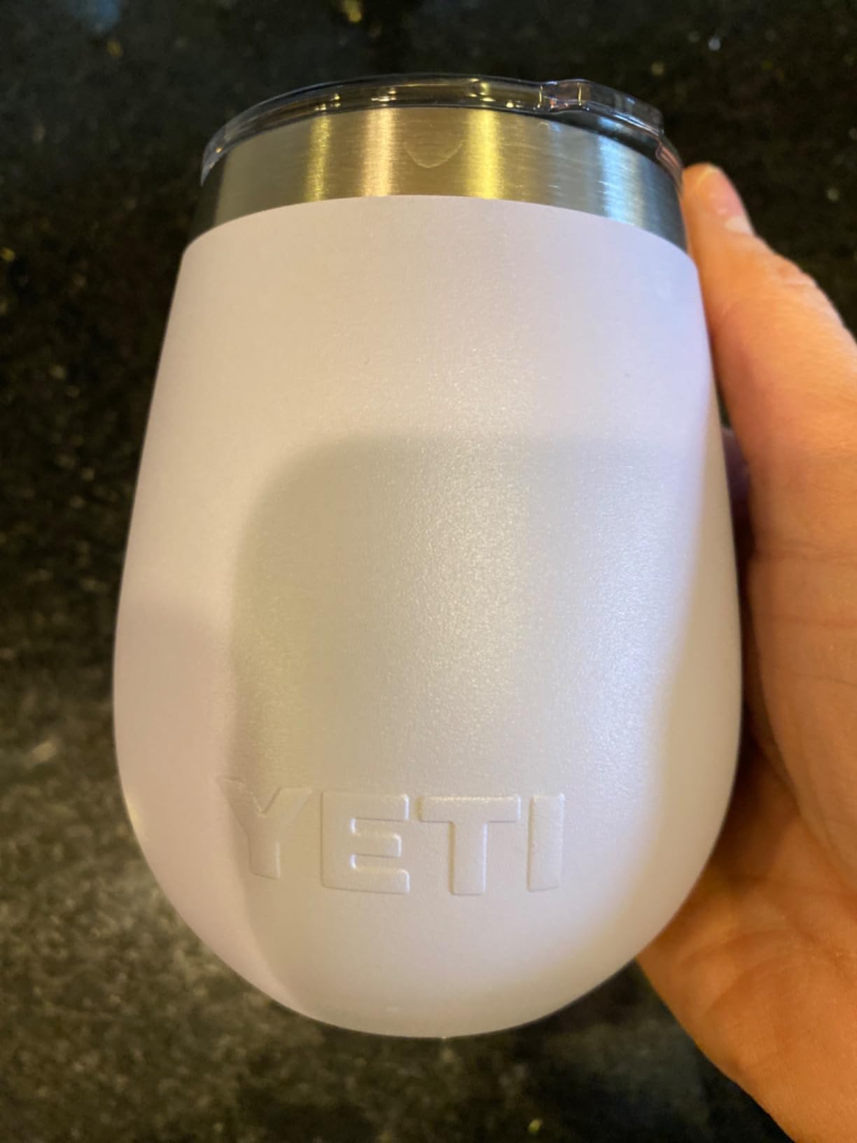 YETI Rambler 10 oz Wine Tumbler, Vacuum Insulated, Stainless Steel with MagSlider Lid, Seafoam customer photo 1