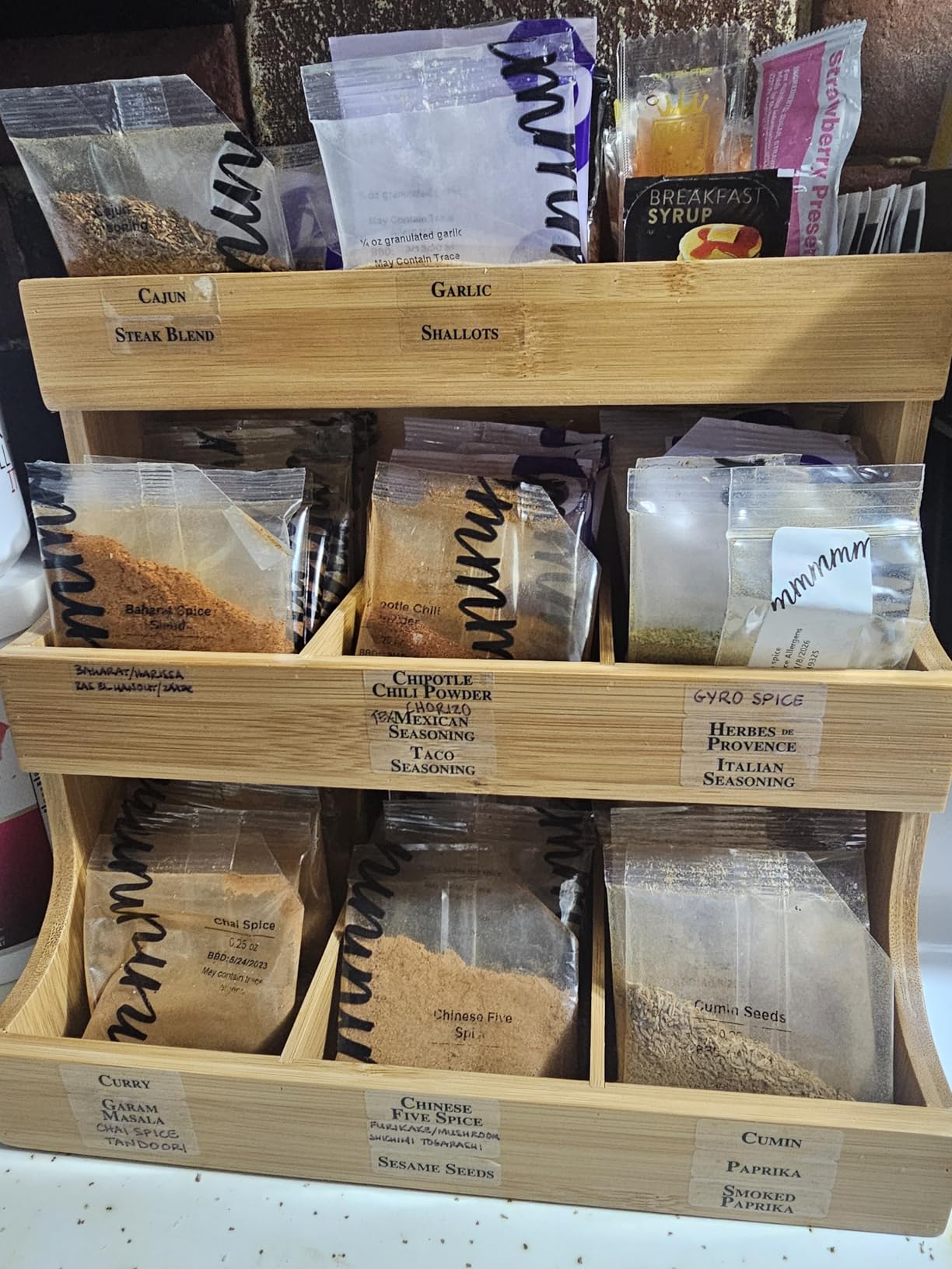 Theodore Tea Bag Organizer - Wooden Tea Organizer and Storage for Home, Kitchen, Office - 180 Tea Bag Holder - Vertical Display Tea Box customer photo 2