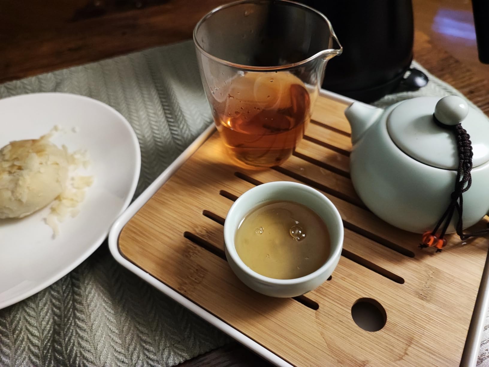 Sizikato Borosilicate Glass Tea Sharing Cup, Kungfu Tea Pitcher. 8 Oz (Clear, 8 oz) customer photo 1