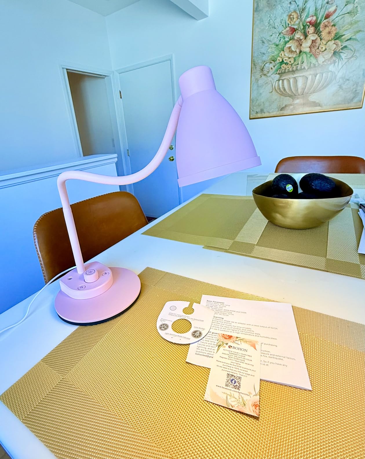 BOHON LED Desk Lamp with USB Charging Port customer photo 2