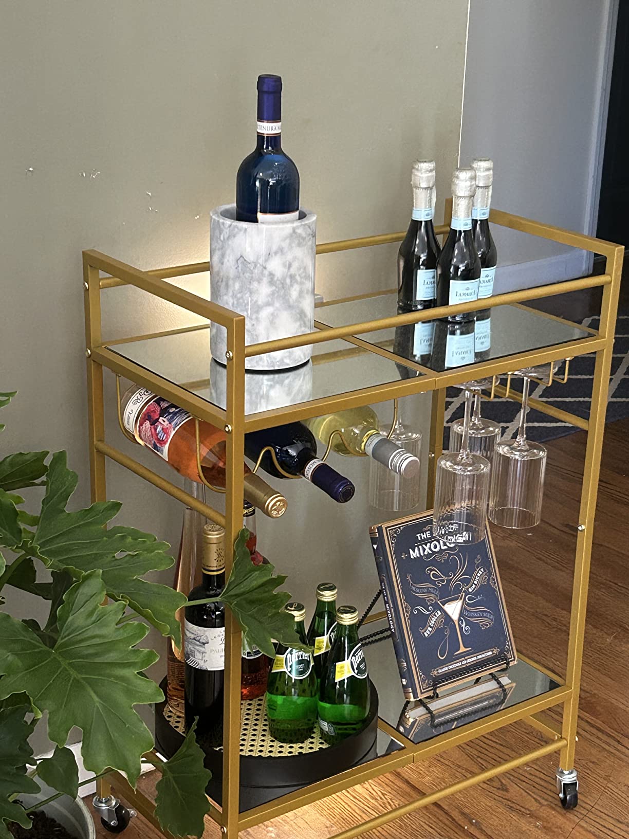 Homeries Marble Wine Chiller Bucket - Wine & Champagne Cooler for Parties, Dinner - Keep Wine & Beverages Cold, Wine Chillers for Bottles - Holds Any 750ml Bottle (Gray) customer photo 2
