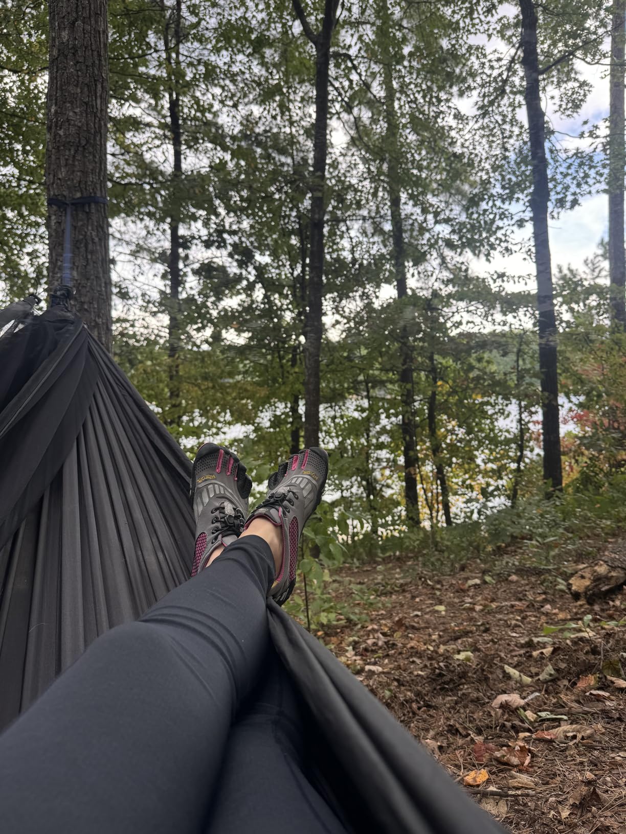 Sunyear Hammock Camping with Rain Fly Tarp and Net, Portable Camping Hammock Double Tree Hammock Outdoor Indoor Backpacking Travel & Survival, 2 Tree Straps, 100% Waterproof Black Bundle customer photo 2