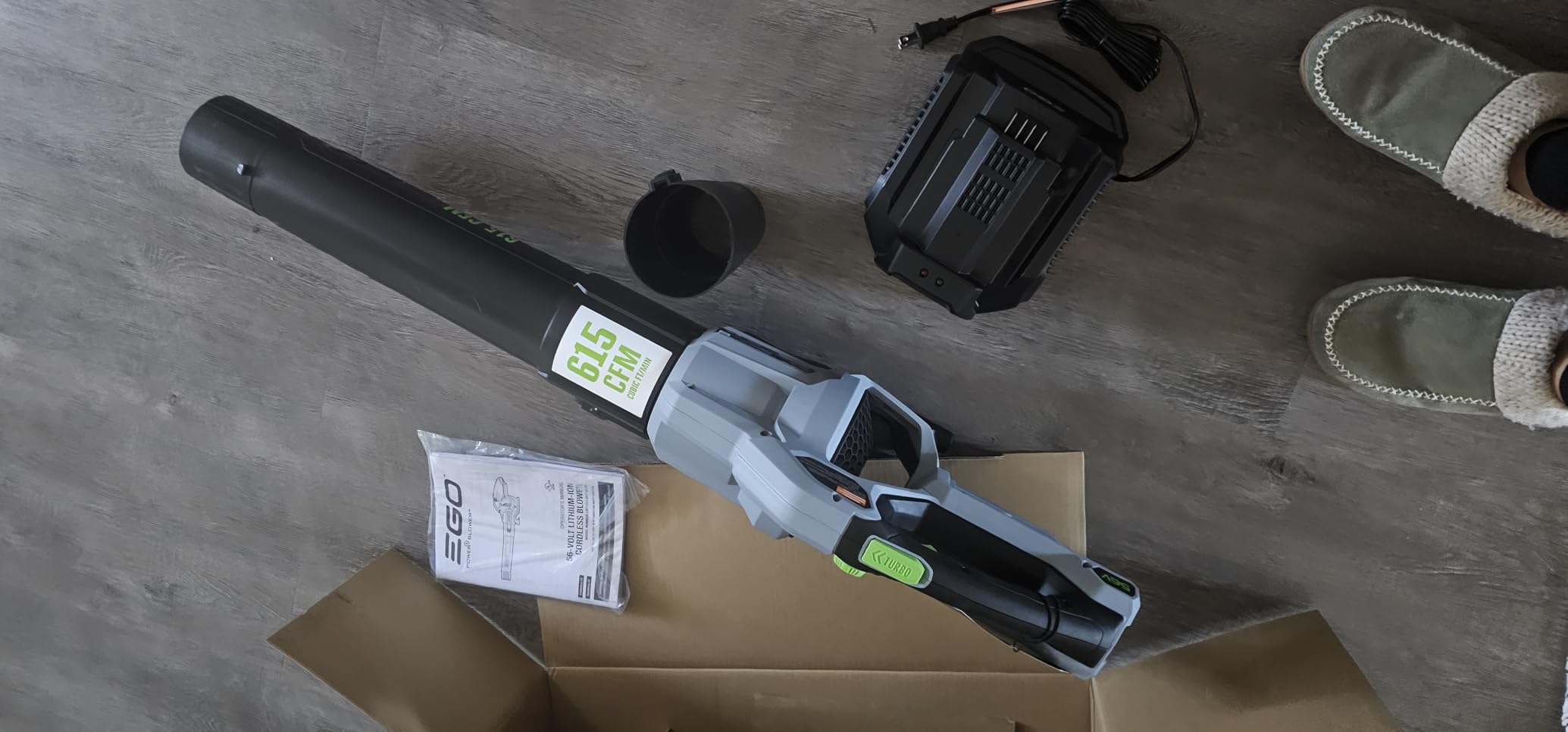 EGO POWER+ Cordless Electric Leaf Blower, 615 CFM, With Battery - LB6151 | Clean up in the yard and after mowing - includes EGO 56V 2.5Ah battery and charger - battery compatible with 100+ EGO tools customer photo 1
