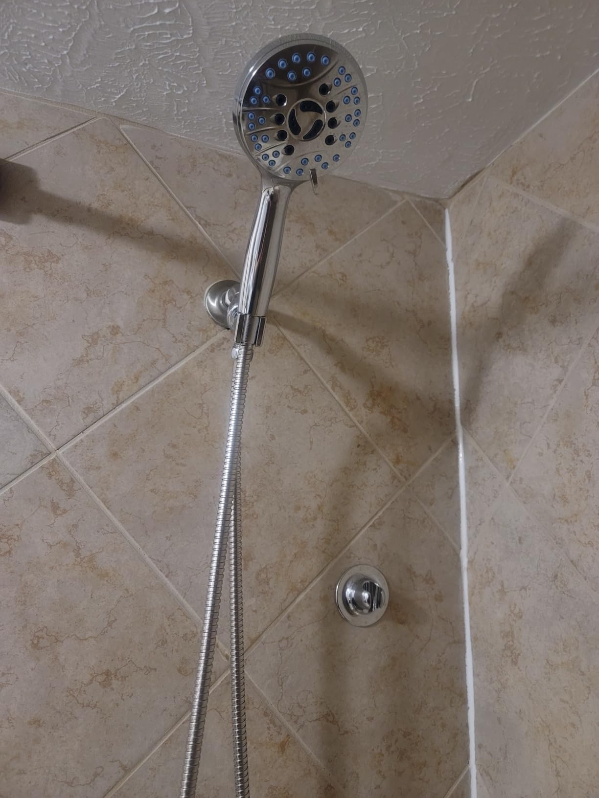 AquaCare High Pressure 8-mode Handheld Shower Head - Anti-clog Nozzles, Built-in Power Wash to Clean Tub, Tile & Pets, Extra Long 6 ft. Stainless Steel Hose, Wall & Overhead Brackets customer photo 2