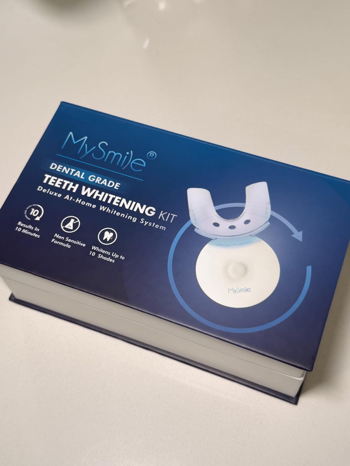 MySmile Teeth Whitening Kit with LED Light, 10 Min Non-Sensitive Fast Teeth Whitener with 3 Carbamide Peroxide Whitening Gel, Helps to Remove Stains from Coffee, Smoking, Wines, Soda, Food customer photo 2