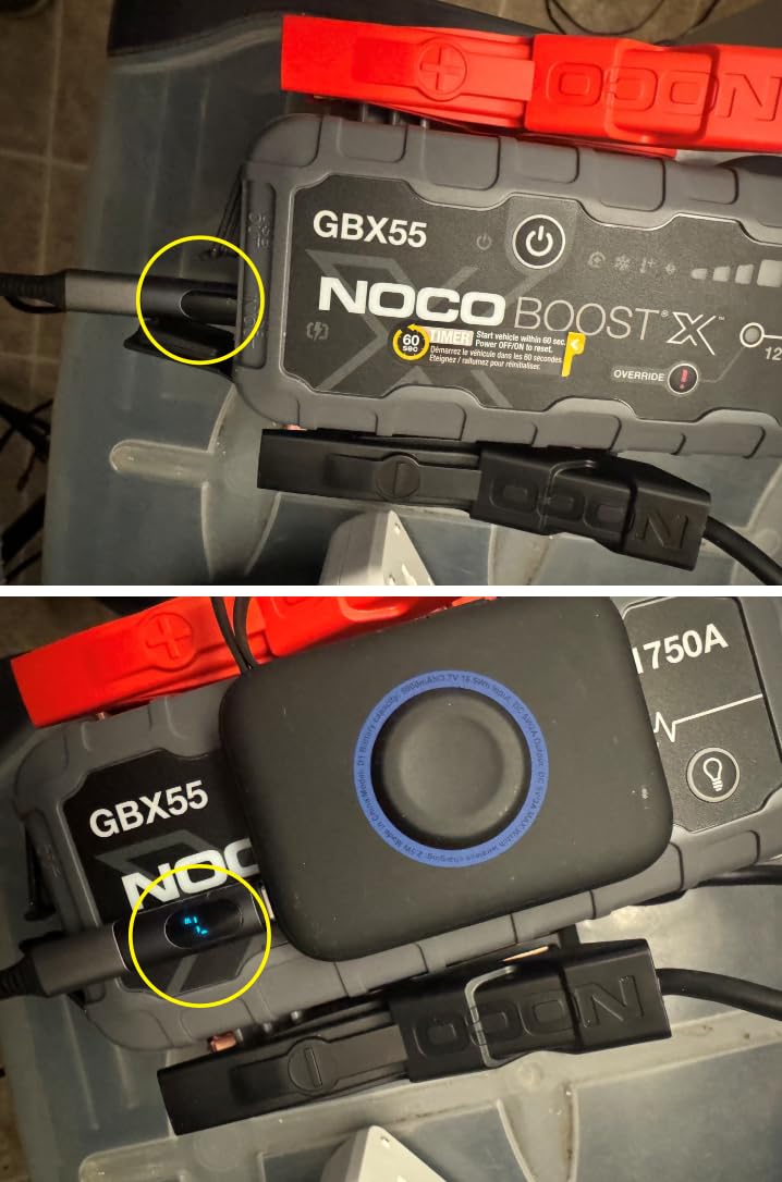 NOCO Boost X GBX55: 1750A UltraSafe Jump Starter - 12V Lithium Battery Booster Pack, Portable Jump Box, Power Bank & Jumper Cables - for 7.5L Gas and 5.0L Diesel Engines | Spark-Proof & Reverse Polarity Protection customer photo 2