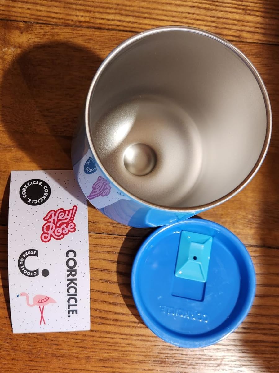 Corkcicle Stemless Wine Tumbler with Lid, 12oz, Gloss Powder Blue | Cold Up to 6 Hours, Hot Up to 3 Hours, Triple Insulated, Shatter-Proof Lid, Non-Slip Bottom, Dishwasher Safe customer photo 1