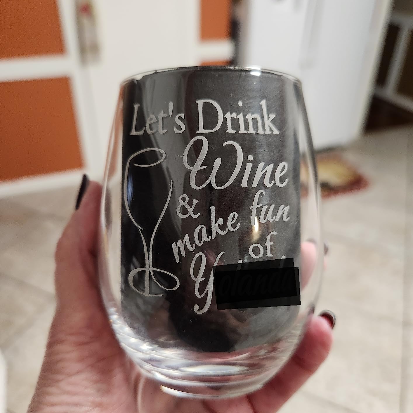 FAWLES Stemless Wine Glasses Set of 12, 15 Ounce Smooth Rim Standard Wine Glass Tumbler for Red, White Wine, Dishwasher Safe customer photo 2