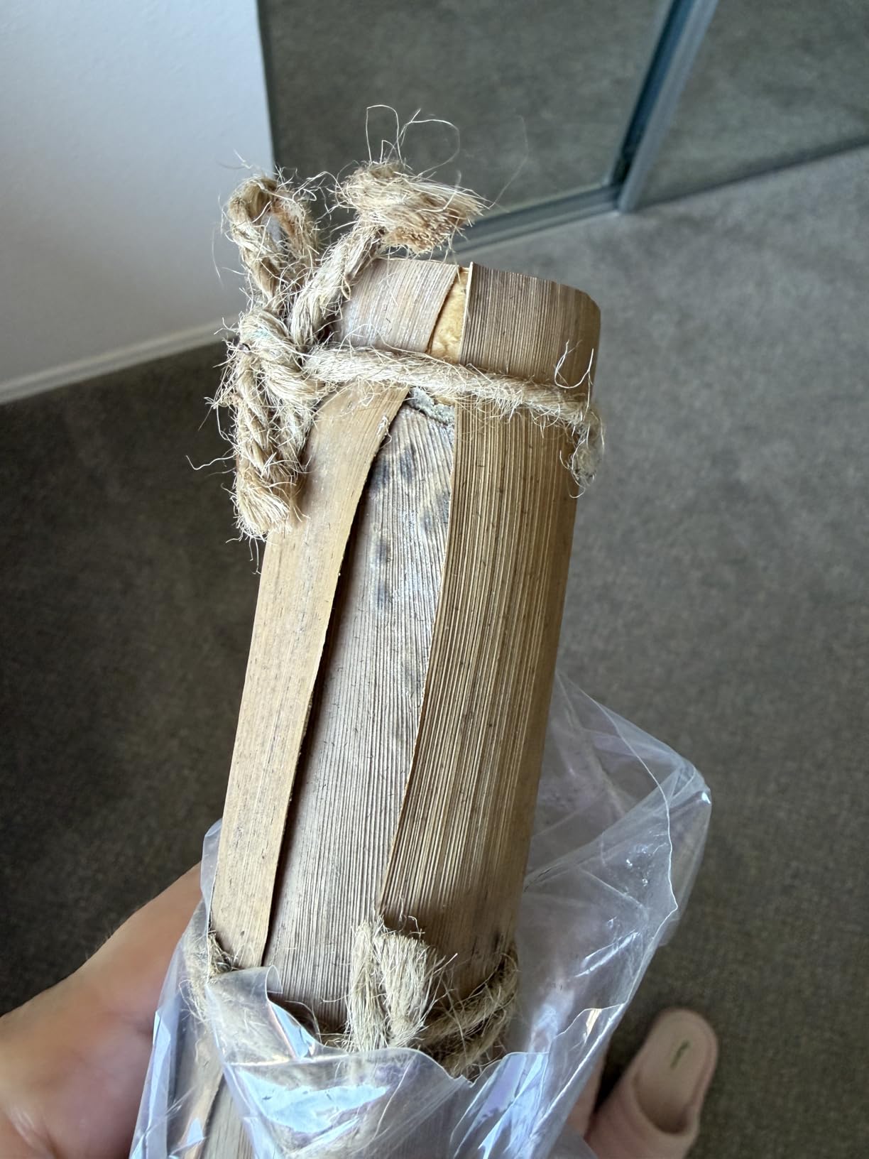 Three Pagodas - Puerh Tea in Bamboo Leaf Tube (80 Cups) Ripe Pu Erh Mini Cakes (7.1 Ounce) 200g Chinese Aged Shou Pressed Fermented Black Puer Cakes customer photo 1