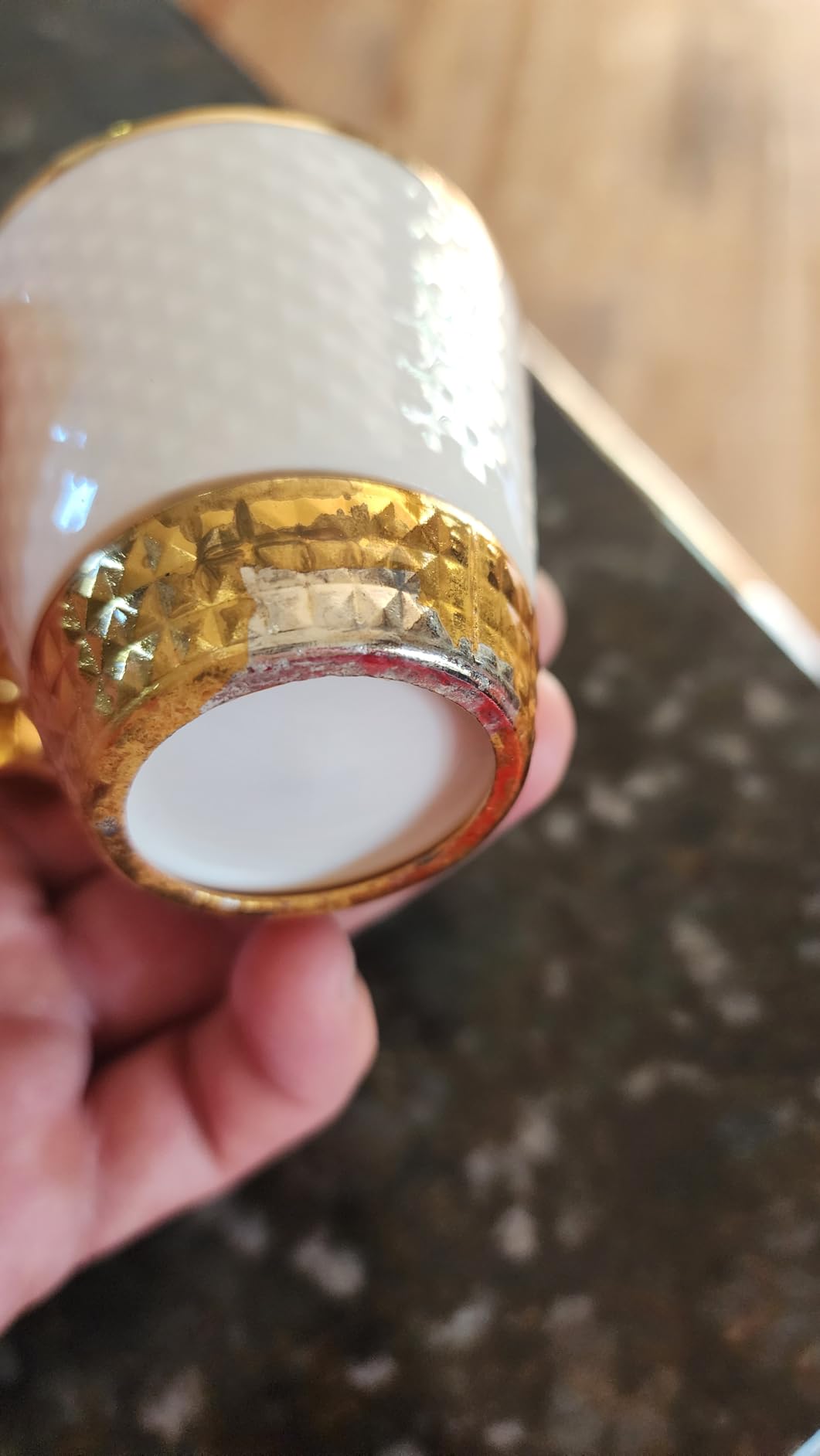 DEMMEX Turkish Greek Arabic Bosnian Coffee & Espresso Cup Set for 6 - 18 Pcs, Porcelain Demitasse Cups (2.6 Oz/80ml) with Gold Metal Holders & Saucers - Ottoman Chic Elegance, White & Gold customer photo 1