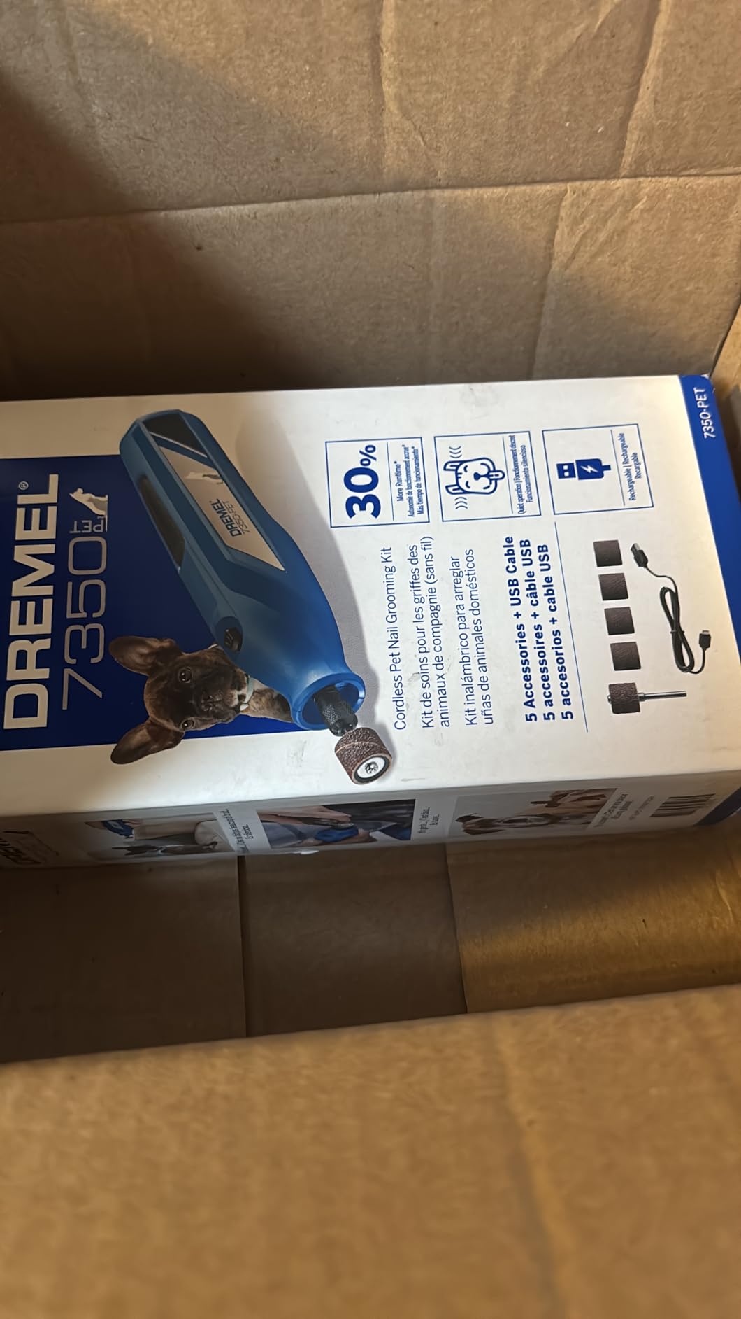 Dremel 7350-PET 4V Pet & Dog Nail Grinder, Easy-To-Use & Safe Nail Trimmer, Professional Pet Grooming Kit - Works on Large, Medium, Small Dogs & Cats customer photo 1